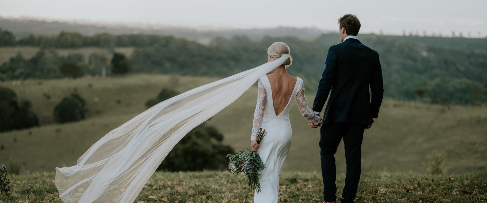 Wedding couple of hilltop - married by celebrant Chiquita Mitchell